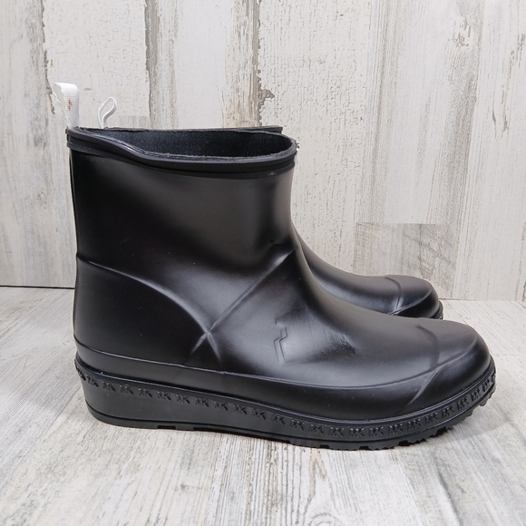 Michael Kors Black Mac PVC Rain Ankle Bootie #1352 - Picture 6 of 12